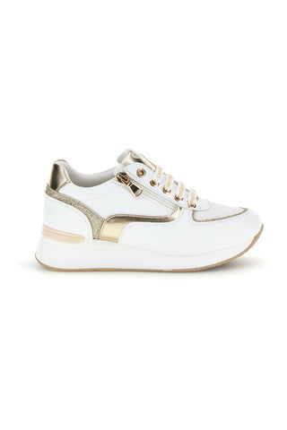 Sneakers bianche con dettagli dorati platform Laura Biagiotti 8481C9758