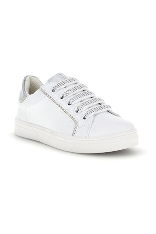 Weiße Turnschuhe mit Schnürsenkeln und Reißverschluss Laura Biagiotti L9875C9759