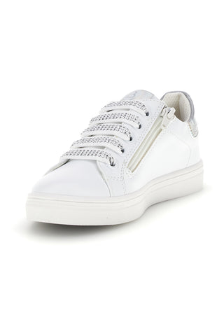 Weiße Turnschuhe mit Schnürsenkeln und Reißverschluss Laura Biagiotti L9875C9759