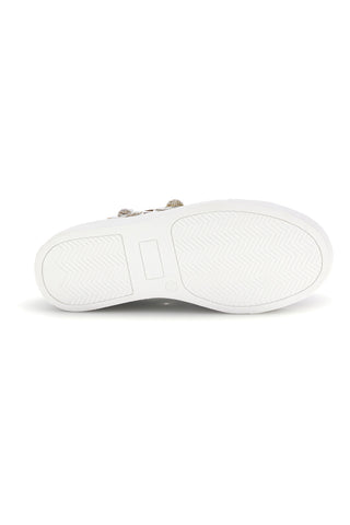 Weiße Turnschuhe mit Blumen und goldenen Einsätzen Laura Biagiotti L9858C9760