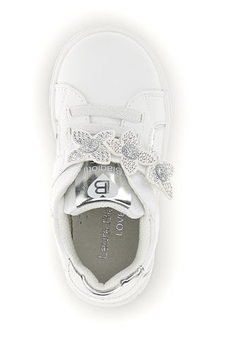 Weiße Schuhe mit Blumen und Riemen Laura Biagiotti AG1785116892
