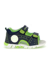Sandali blu e verdi con strappi Superga S83U507