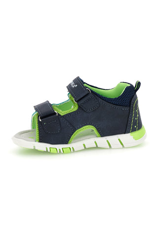 Sandali blu e verdi con strappi Superga S83U507