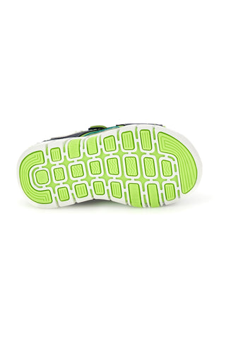 Sandali blu e verdi con strappi Superga S83U507