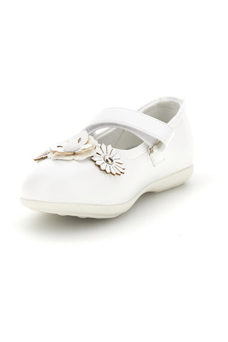 Ballerine Bianche con Applicazioni Floreali Energy E512