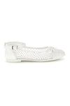 Ballerine bianco traforato cinturino regolabile Grazie girl 120568B