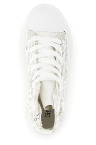 Sneakers Alte Beige con Pizzo Floreale Grazie girl 155727