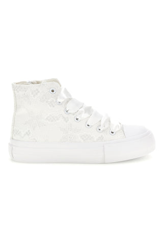 Sneakers Alte Bianche con Pizzo Grazie girl 155561