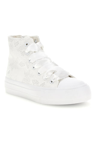 Sneakers Alte Bianche con Pizzo Grazie girl 155561