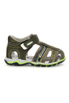 Sandali verde con chiusura a strappo Pitt kids 15111