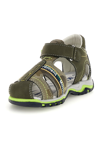 Sandali verde con chiusura a strappo Pitt kids 15111