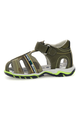 Sandali verde con chiusura a strappo Pitt kids 15111