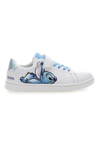 Sneakers bianche con stampa Stitch D6020175S