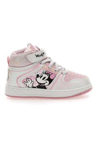 Sneakers rosa alte con stampa Minnie mouse D3010746S