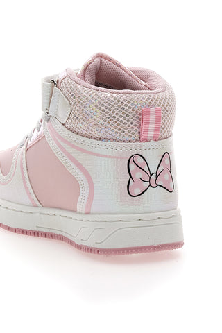 Hohe rosa Sneakers mit Minnie-Maus-Aufdruck D3010746S