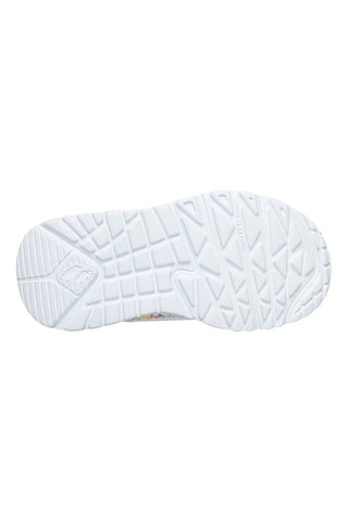 Sneakers bianche con platform Skechers Uno Lite Heart Craze
