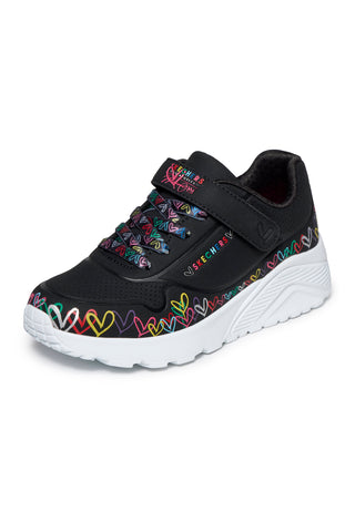 Sneakers nere con platform Skechers Uno Lite Heart Craze