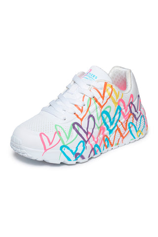 Sneakers bianche Skechers Uno Lite Spread The Love