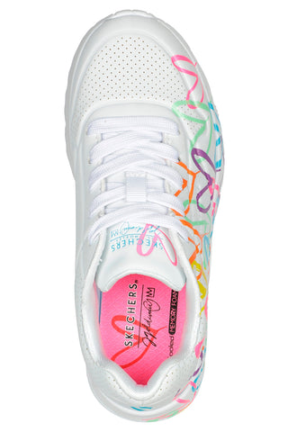 Sneakers bianche Skechers Uno Lite Spread The Love