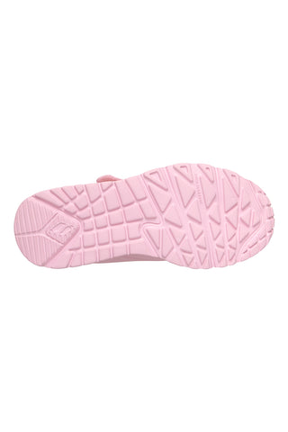 Sneakers rosa con strappo Skechers Uno Lite Star Icon