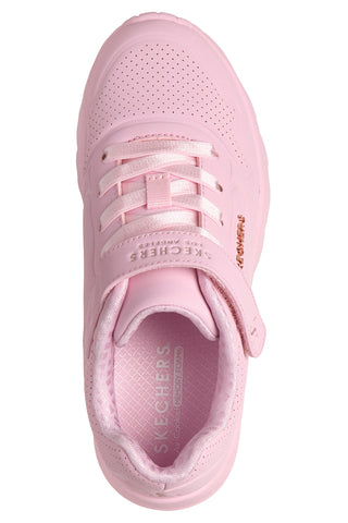 Sneakers rosa con strappo Skechers Uno Lite Star Icon