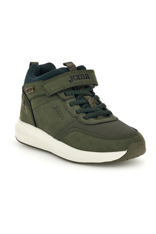 Militärgrüne High-Top-Sneaker mit Klettverschluss und blauem Kragen – Joma JTERW2615V