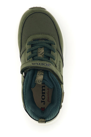 Militärgrüne High-Top-Sneaker mit Klettverschluss und blauem Kragen – Joma JTERW2615V