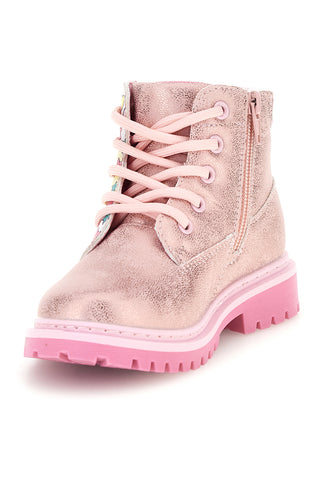 Rosa Stiefeletten mit Einhorn-Print und Reißverschluss Unicorn S8010260S