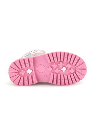 Rosa Stiefeletten mit Einhorn-Print und Reißverschluss Unicorn S8010260S