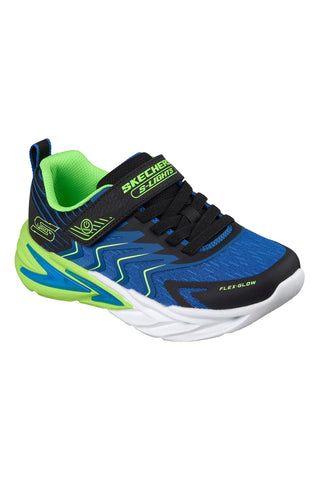 Sneakers sportive blu e lime con luci Skechers Flex-Glow Ultra Prism-Pacer