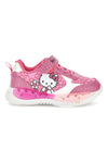 Rosa Sneaker mit Leuchteffekten, Klettverschluss und Hello-Kitty-Aufdruck H13056