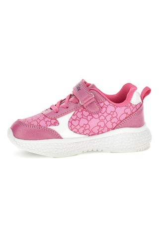 Rosa Sneaker mit Leuchteffekten, Klettverschluss und Hello-Kitty-Aufdruck H13056