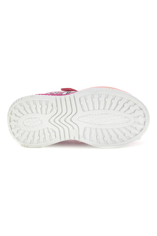 Rosa Sneaker mit Leuchteffekten, Klettverschluss und Hello-Kitty-Aufdruck H13056