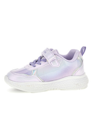Sneakers lilla con luci, strappo e stampa Elsa e Anna Frozen D16346