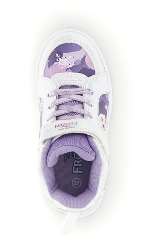 Hohe Sneaker in Silber und Lila mit Leuchteffekten und Elsa-Motiv aus „Die Eiskönigin“ D13188