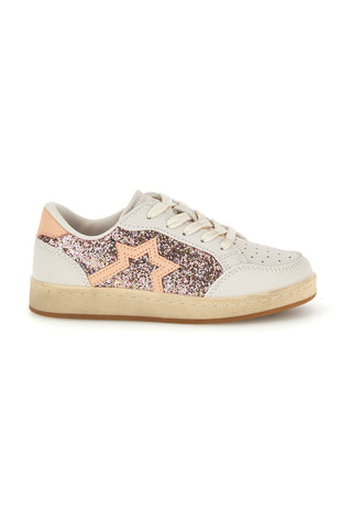 Weiße Sneaker mit Glitzer und Stern an der Seite von Laura Biagiotti, L102109999