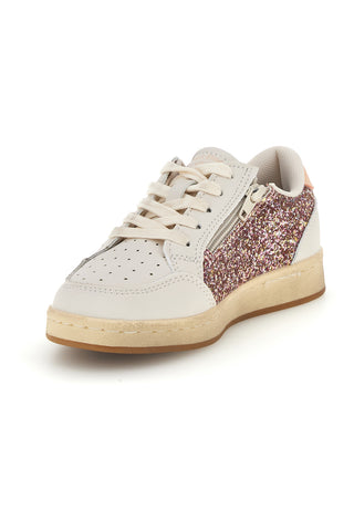 Weiße Sneaker mit Glitzer und Stern an der Seite von Laura Biagiotti, L102109999