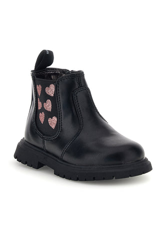 Stivaletti neri con cuori rosa Laura biagiotti L1010510003
