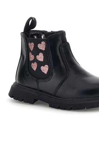 Stivaletti neri con cuori rosa Laura biagiotti L1010510003