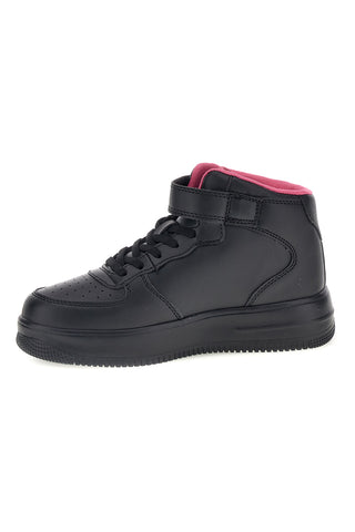 Scarpe alte nere con scritta Smile Pitt kids K251739