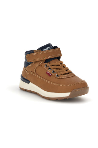 Sneakers alte cuoio con dettagli blu Levi's ASCOT MINI 132S