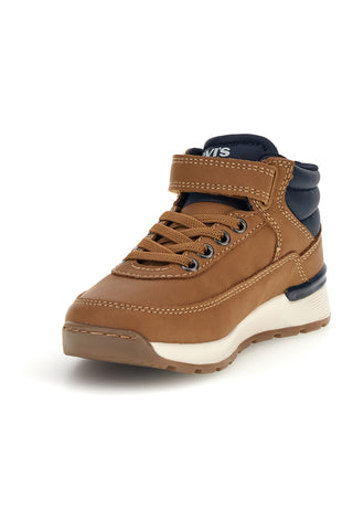 Sneakers alte cuoio con dettagli blu Levi's ASCOT MINI 132S