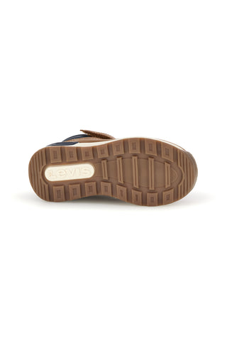 Sneakers alte cuoio con dettagli blu Levi's ASCOT MINI 132S