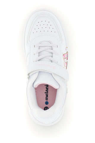 Weiße Sneaker mit Klettverschluss und Verzierungen von Mkids MJ65018