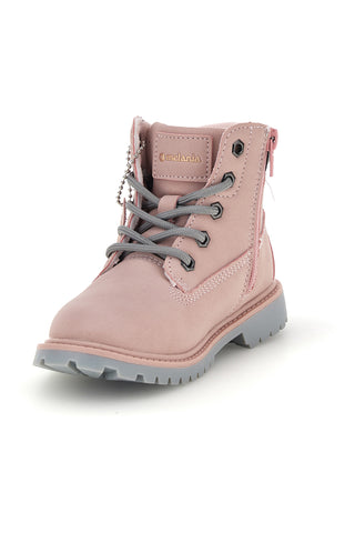 Rosa Stiefeletten mit Schnürung und Reißverschluss M-kids MG25165