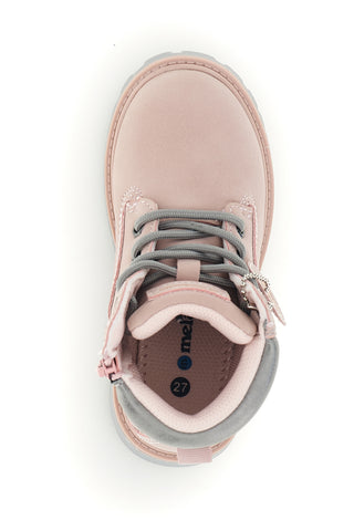 Rosa Stiefeletten mit Schnürung und Reißverschluss M-kids MG25165