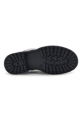 Stivaletti neri con lacci e borchie a stella Pitt kids SKPT05