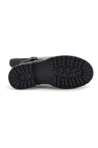 Stivali neri con elastico e cinturino con fibbia Pitt kids SKPT09