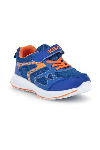 Sneakers blu con dettagli arancioni Pitt kids PK6740A