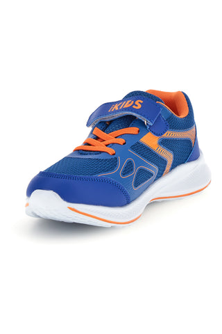 Sneakers blu con dettagli arancioni Pitt kids PK6740A